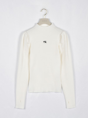 ロゴ刺繍パフニット