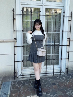 リボンプリーツキャミワンピース