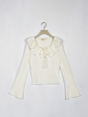 フリルカラークロスニット