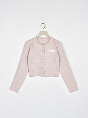 ケーブルゴールドボタンカーデ