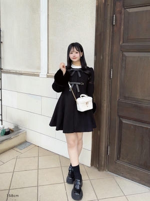 リボンフレアノーカラーコート