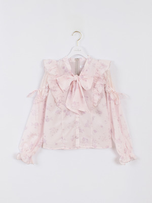 メローフリルリボンブラウス