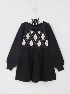 アーガイルリボンワンピース