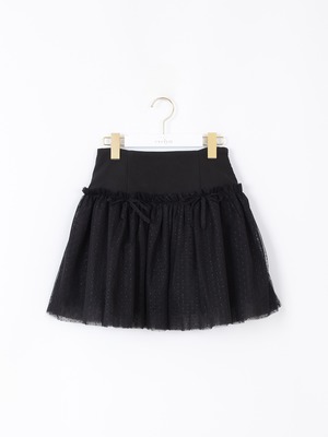 ドットチュールミニスカート