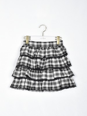 チェックティアードミニスカート