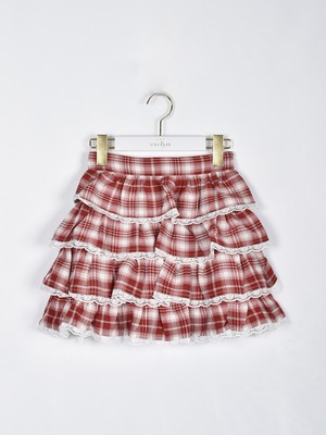 チェックティアードミニスカート