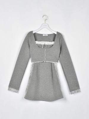 スウェットレースキャミワンピース