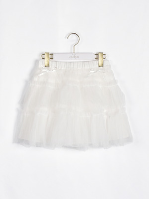 ドットチュールミニスカート