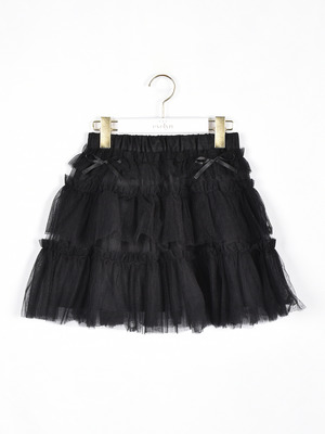 ドットチュールミニスカート