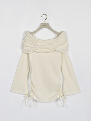 ギャザーリボンカットソー