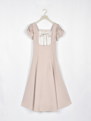 バストギャザー切替ワンピース