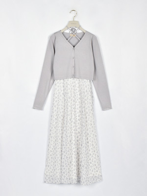 カーデセットドッキングワンピース