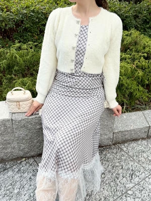 リボンシャギーカーデ