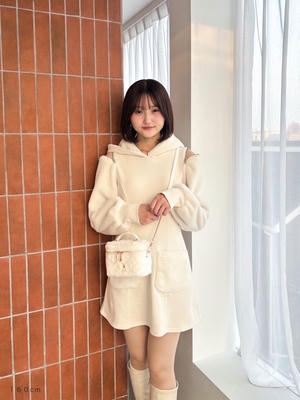 ファーデザインカットソーワンピース