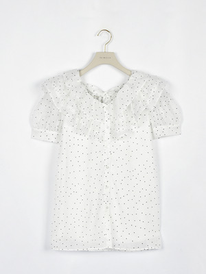 バックリボンフリルブラウス