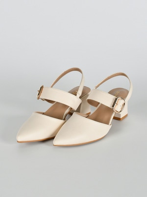 ポインテッドトゥベルトミュール