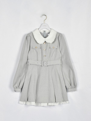 襟タックミニワンピース