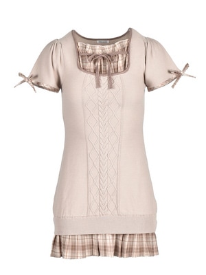 Docking Pleats Fit Knit Onepiece