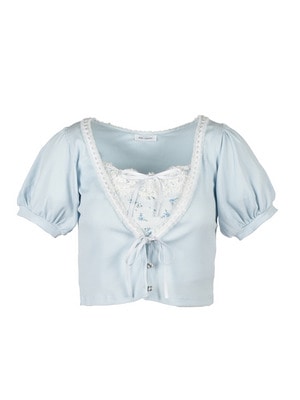 Lace Ribbon Cami Cardigan Set